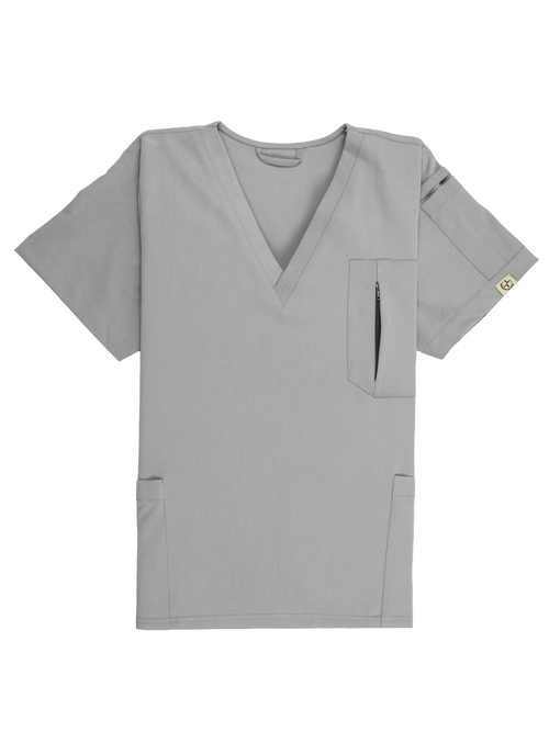 Edg Scrub Top — Pigeon Ash