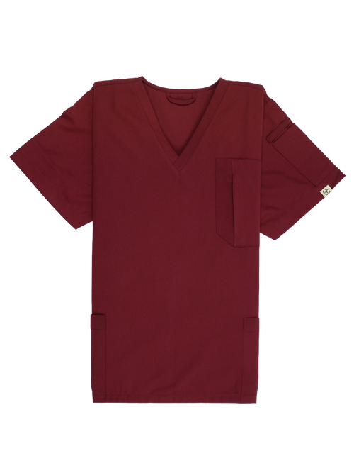 Edg Scrub Top — Cherry Jam