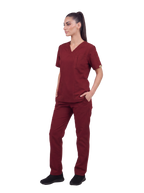 Edg Scrub Top — Cherry Jam