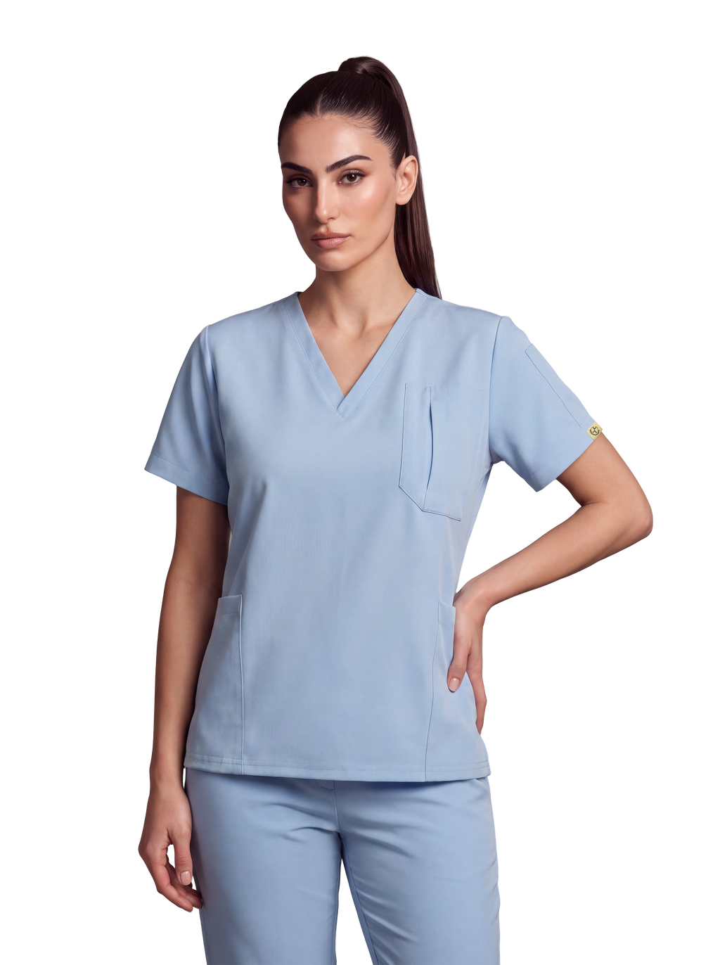 Edg Scrub Top — Soft Cloud