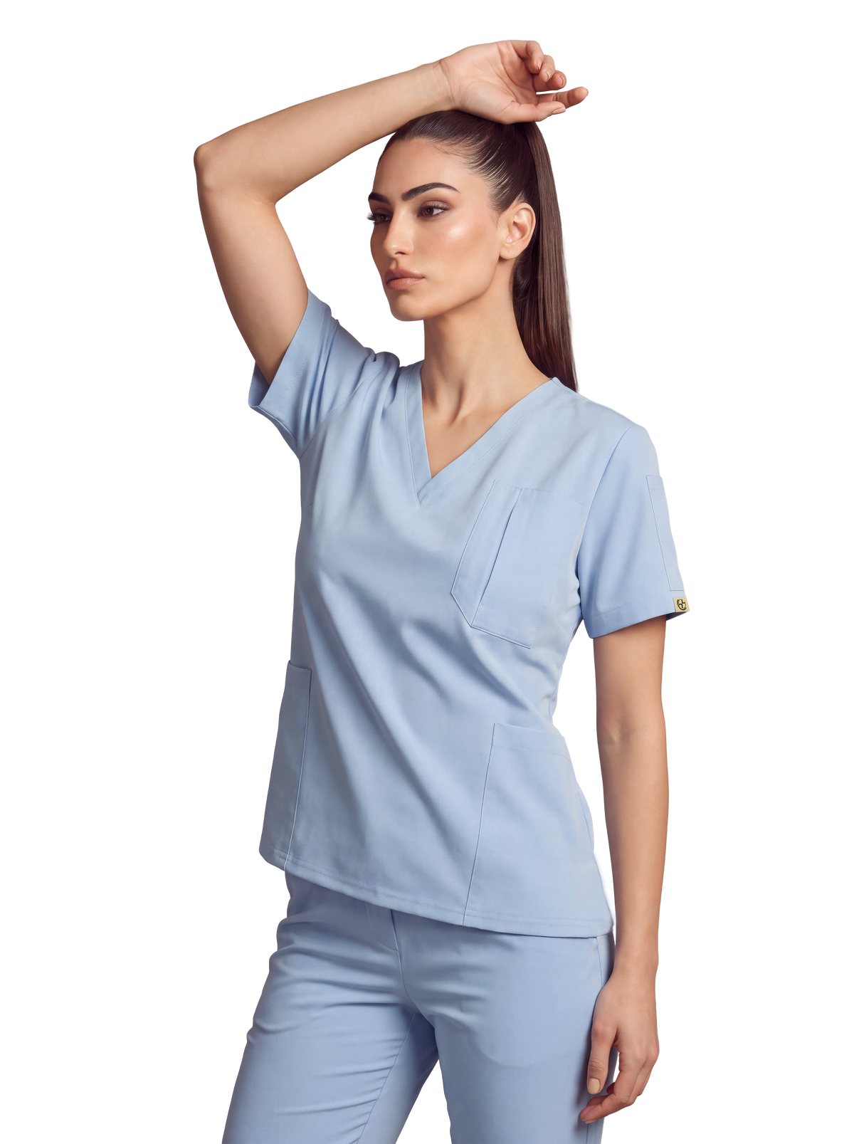 Edg Scrub Top — Soft Cloud