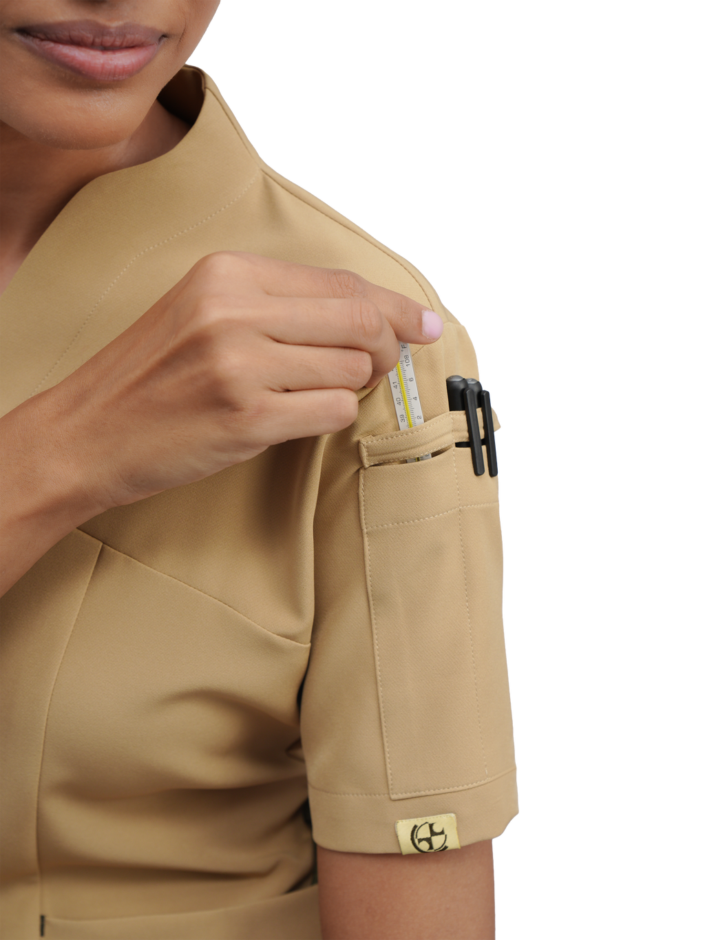 Sqwish Scrub Top — Sand Skin