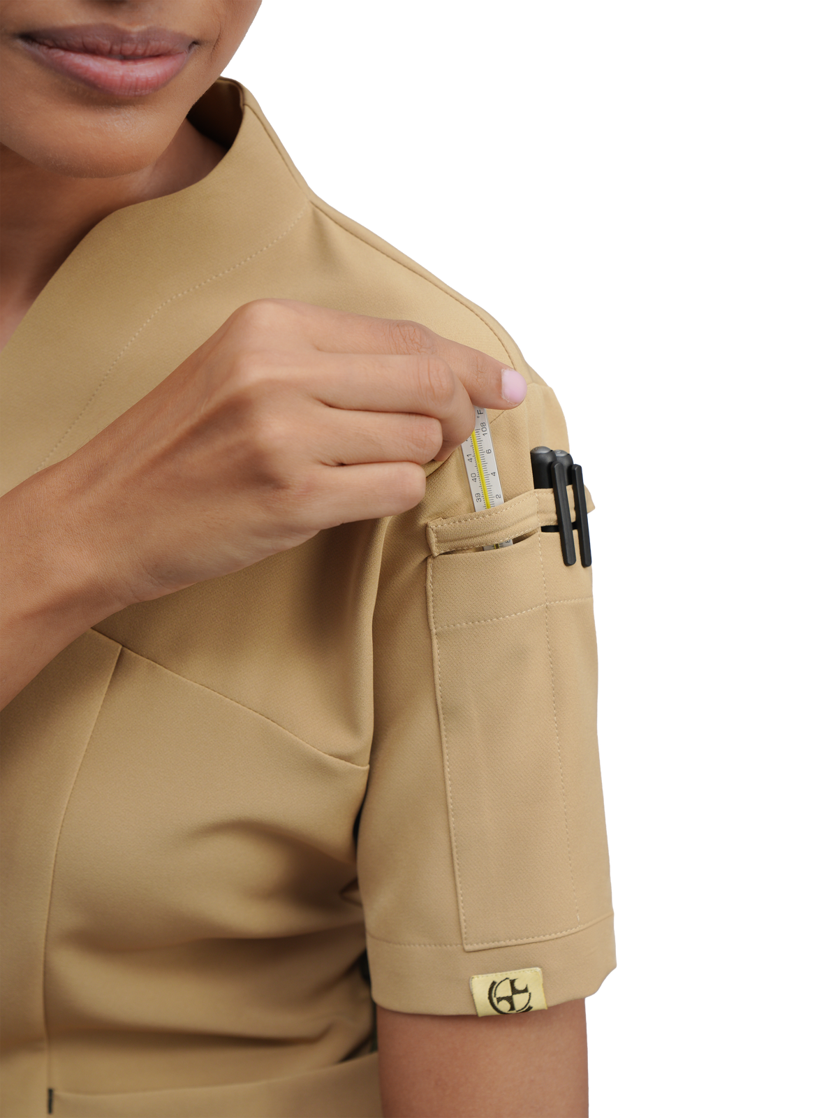 Sqwish Scrub Top — Sand Skin