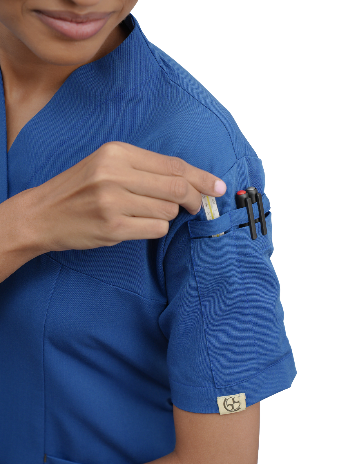 Sqwish Scrub Top — Blue Horse