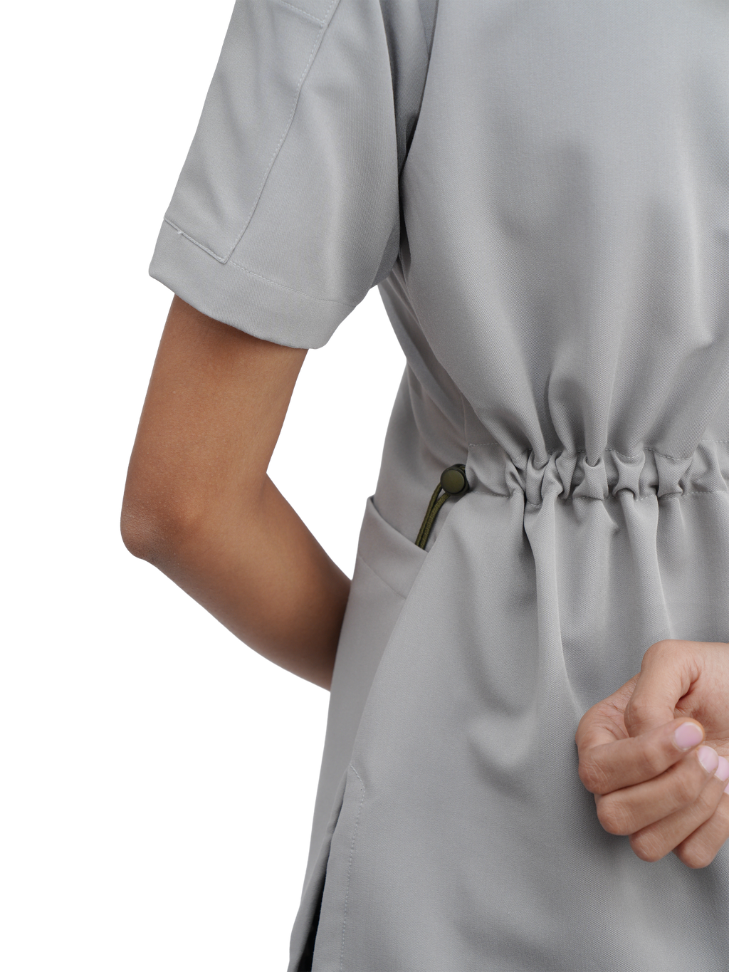 Sqwish Scrub Top — Pigeon Ash