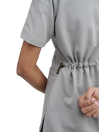 Sqwish Scrub Top — Pigeon Ash