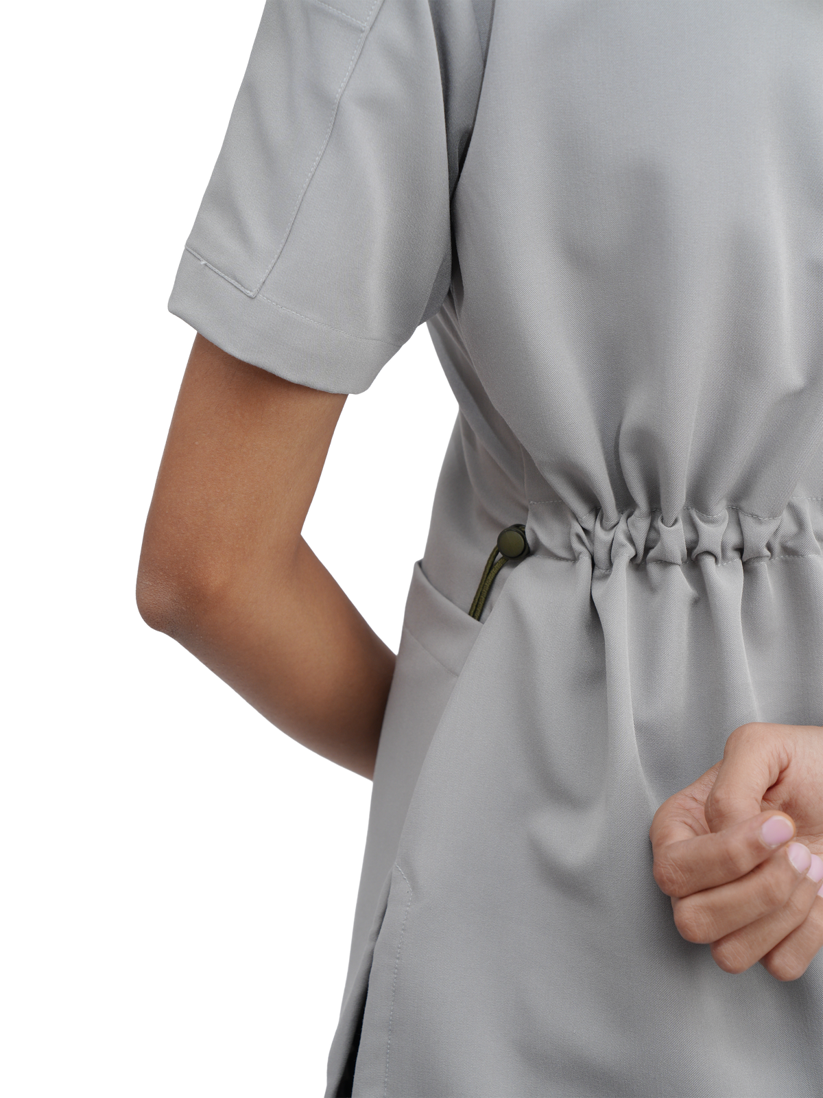 Sqwish Scrub Top — Pigeon Ash
