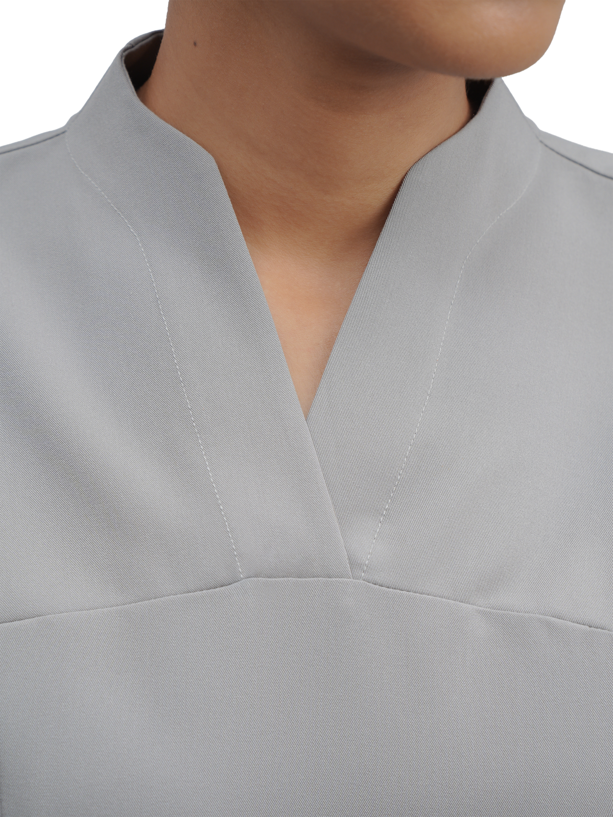 Sqwish Scrub Top — Pigeon Ash