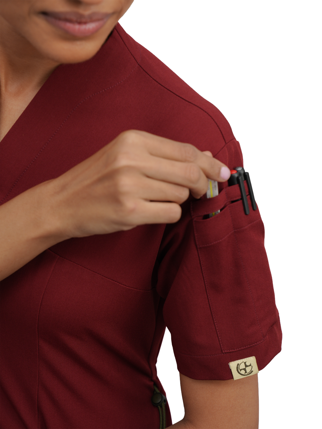Sqwish Scrub Top — Cherry Jam