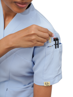 Sqwish Scrub Top — Soft Cloud