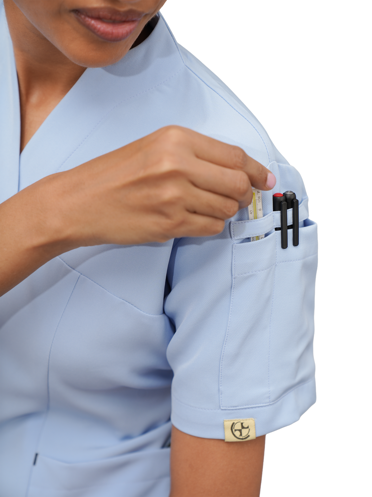 Sqwish Scrub Top — Soft Cloud