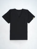 Edg premium scrub top for doctors - Black Magic - front view