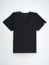 Edg premium scrub top for doctors - Black Magic - front view