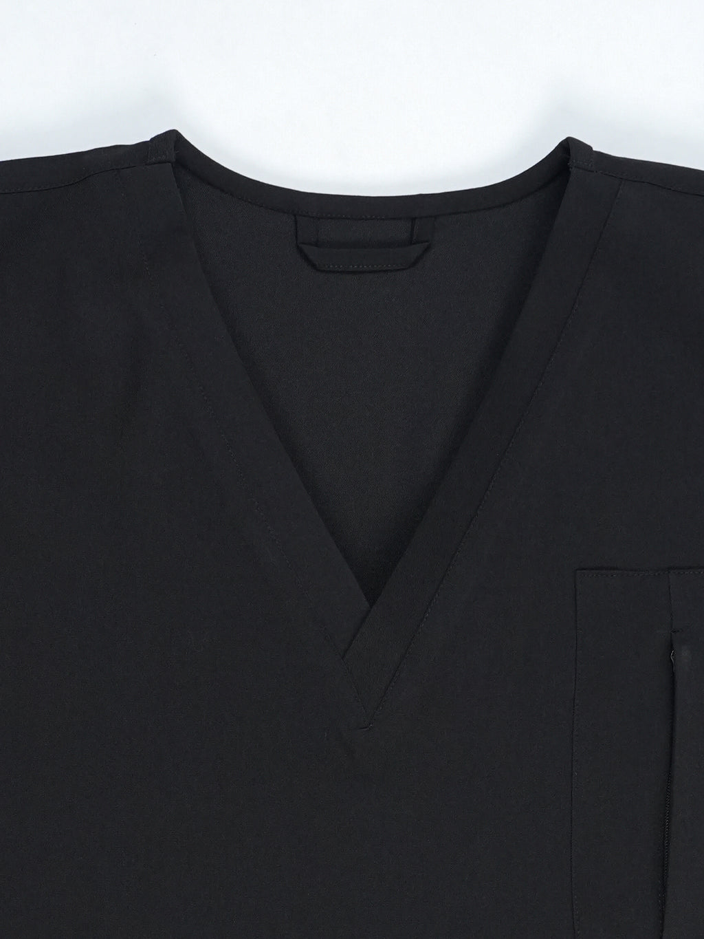 Edg premium scrub top for doctors - Black Magic - structured v neck
