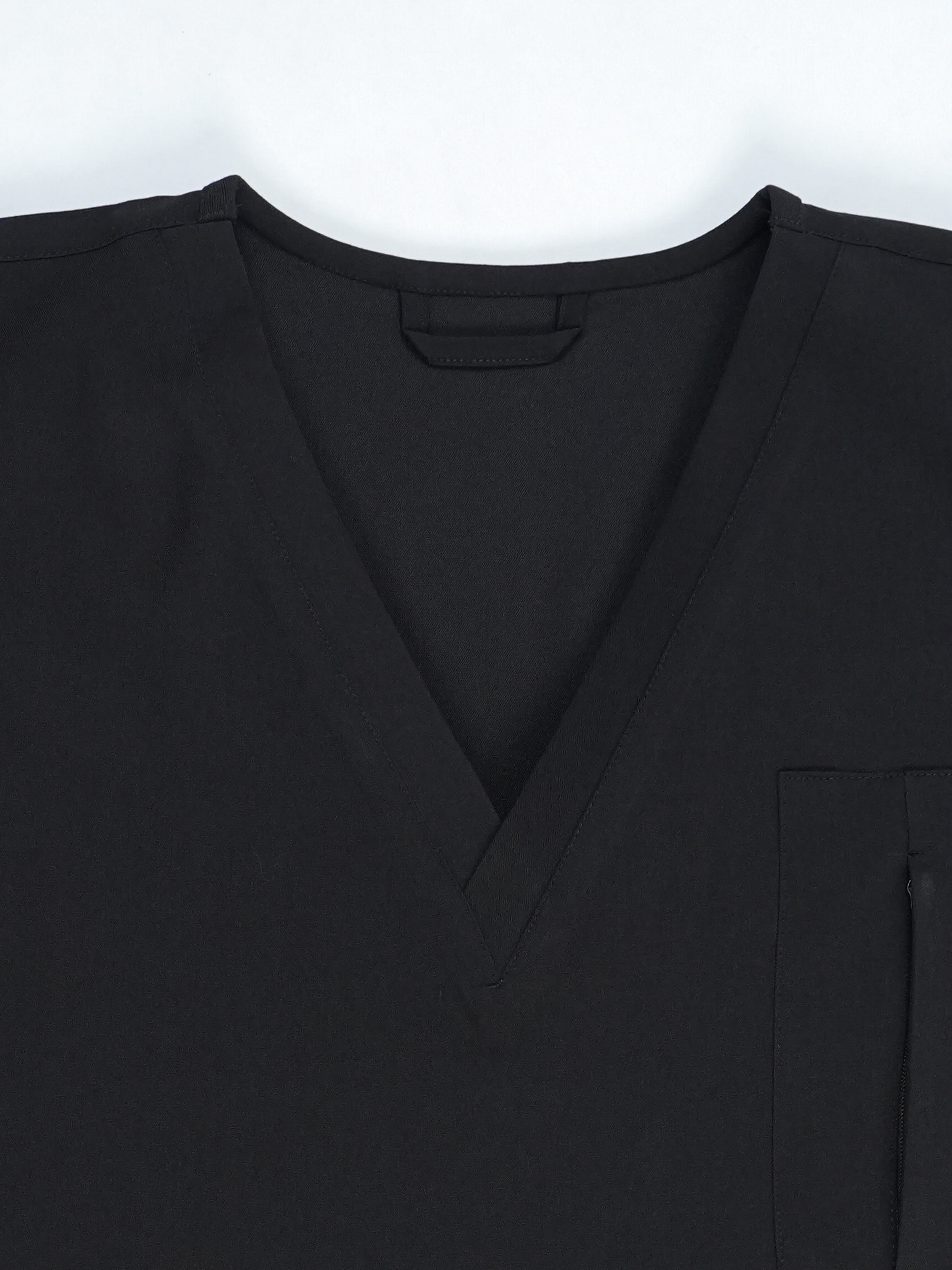 Edg premium scrub top for doctors - Black Magic - structured v neck