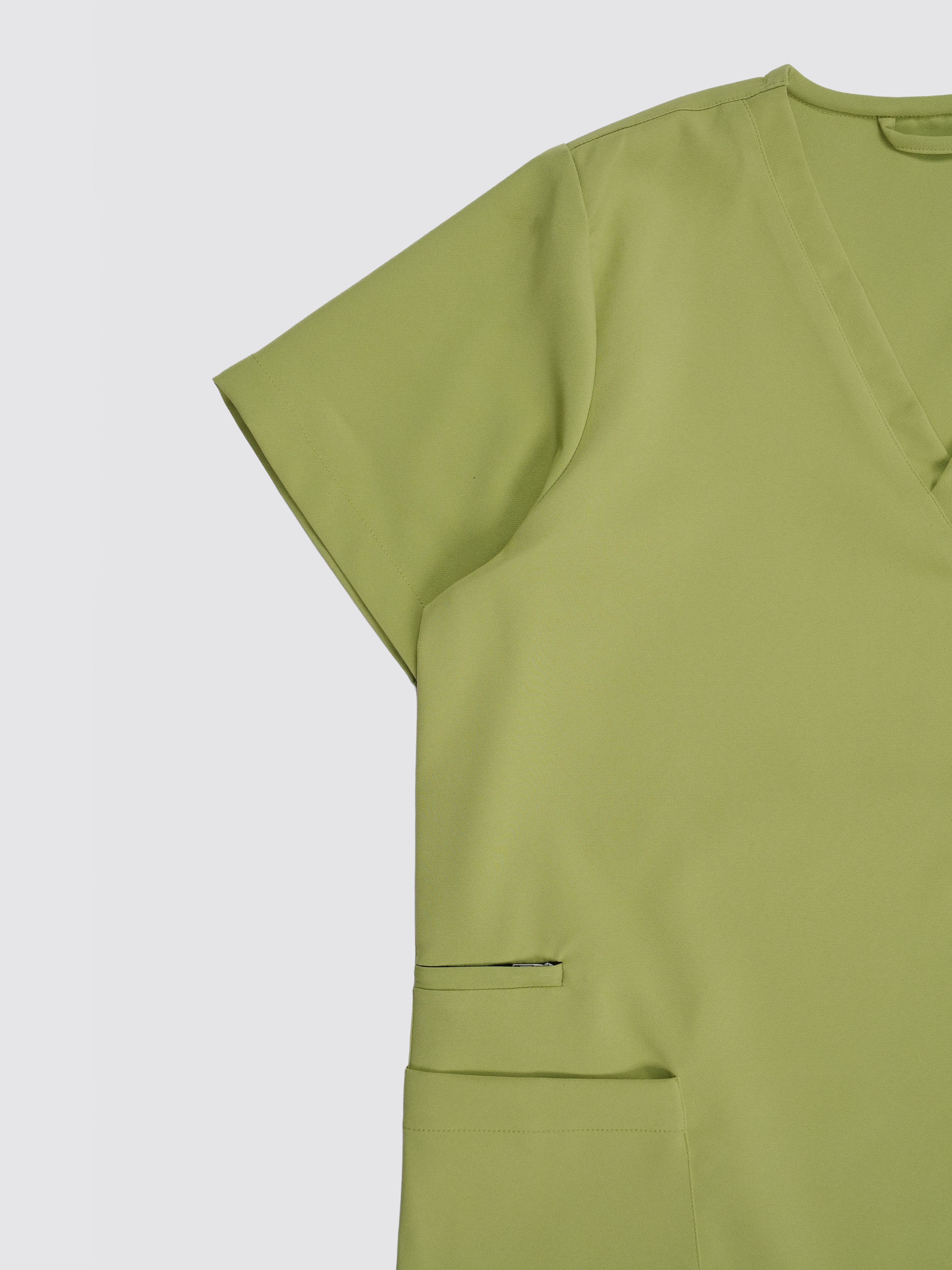 Edg premium scrub top for doctors - Cactus Candy - side close-up