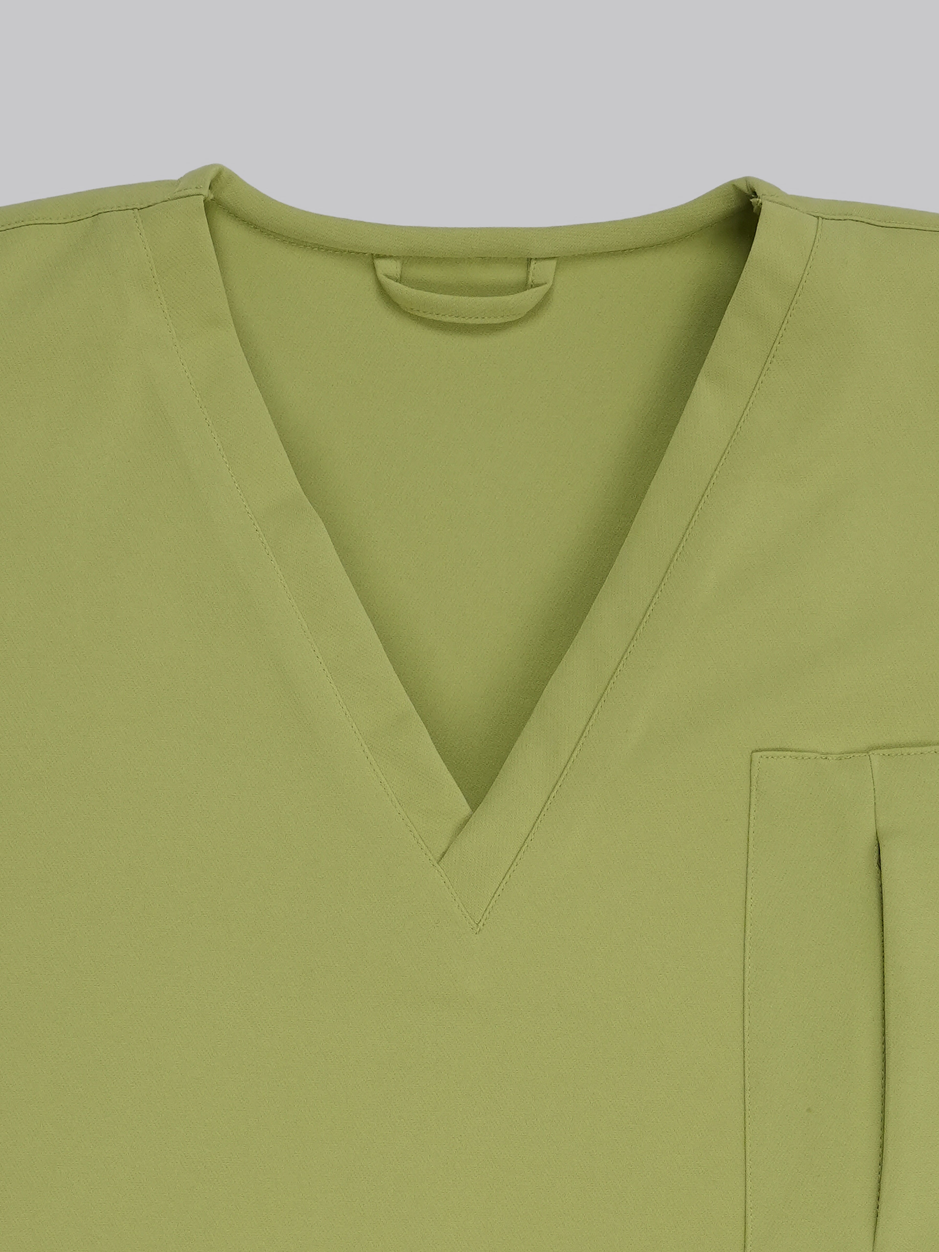 Edg premium scrub top for doctors - Cactus Candy - structured v neck