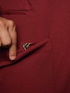 Edg premium scrub top for doctors - Cherry Jam - ring loop - detail
