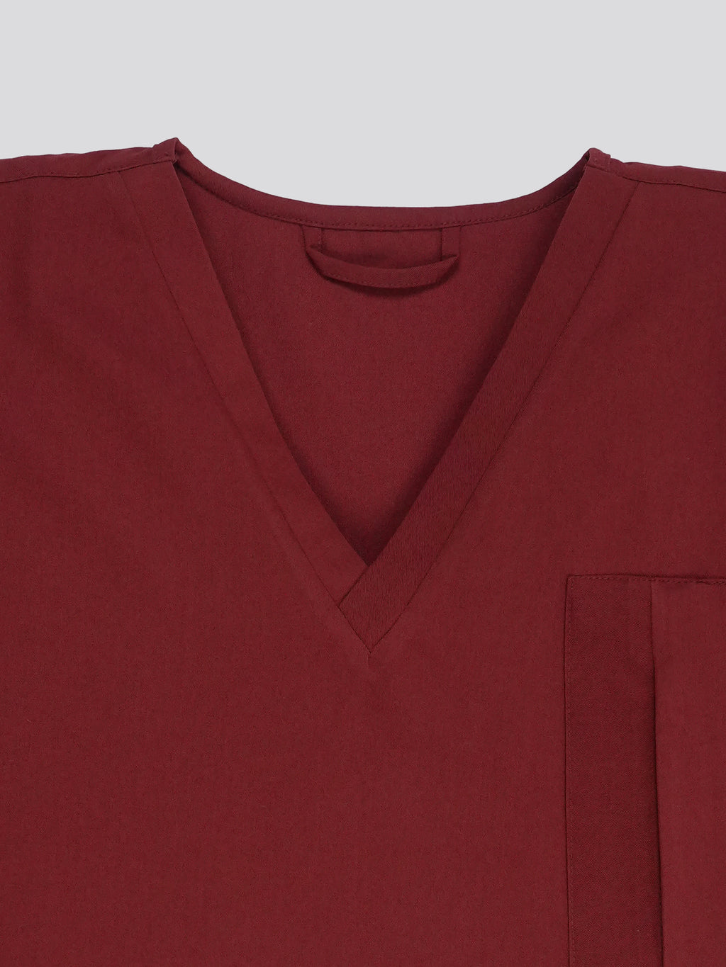 Edg premium scrub top for doctors - Cherry Jam - structured v neck