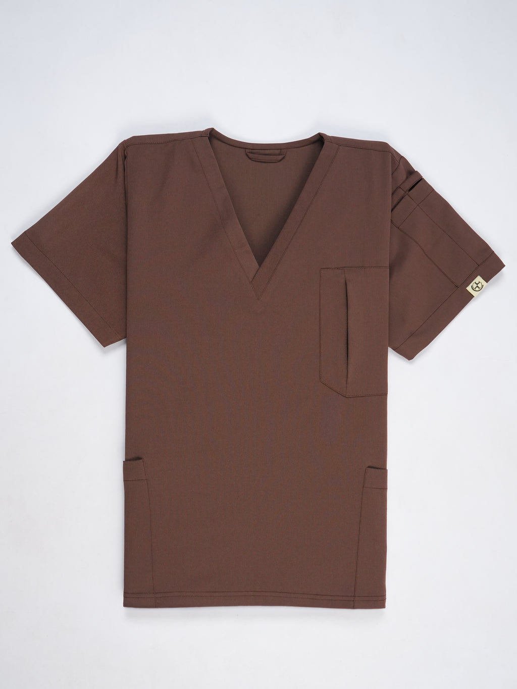 Edg premium scrub top for doctors - Mud Bath - front view
