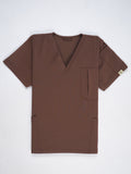 Edg premium scrub top for doctors - Mud Bath - front view