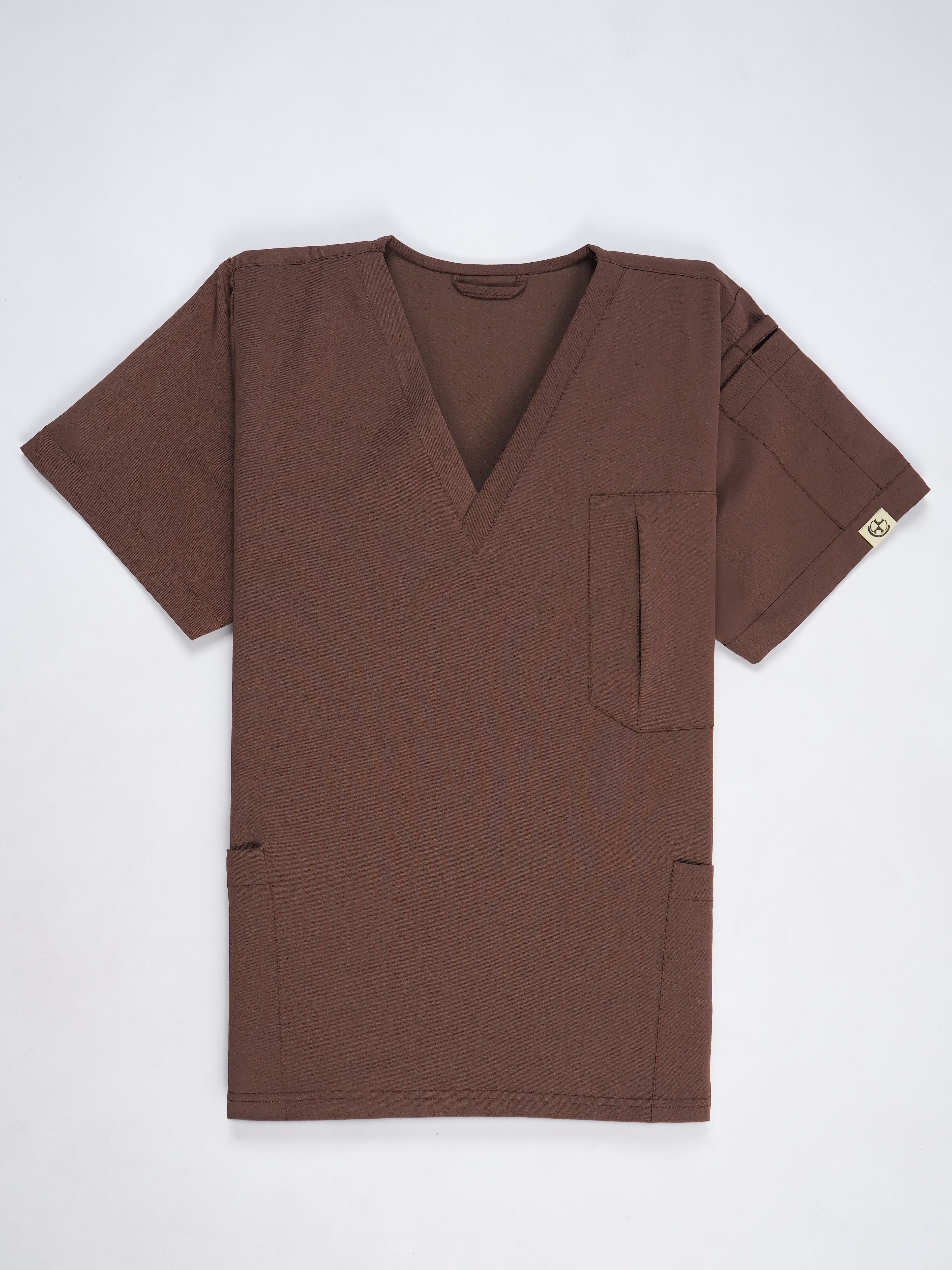 Edg premium scrub top for doctors - Mud Bath - front view