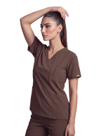 Edg premium scrub top for doctors - Mud Bath - worn on model