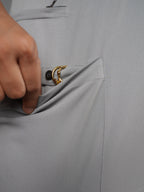 Edg premium scrub top for doctors - Pigeon Ash - ring loop - details