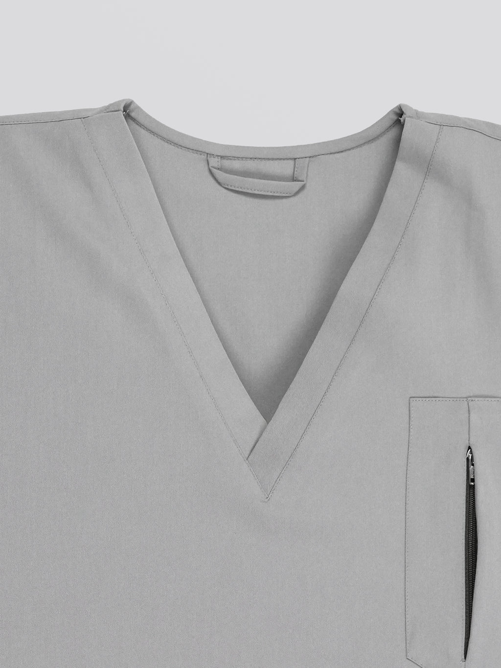 Edg premium scrub top for doctors - Pigeon Ash - structured v neck