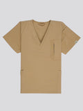 Edg premium scrub top for doctors - Sand Skin - front view