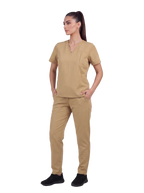 Edg premium scrub top for doctors - Sand Skin - full