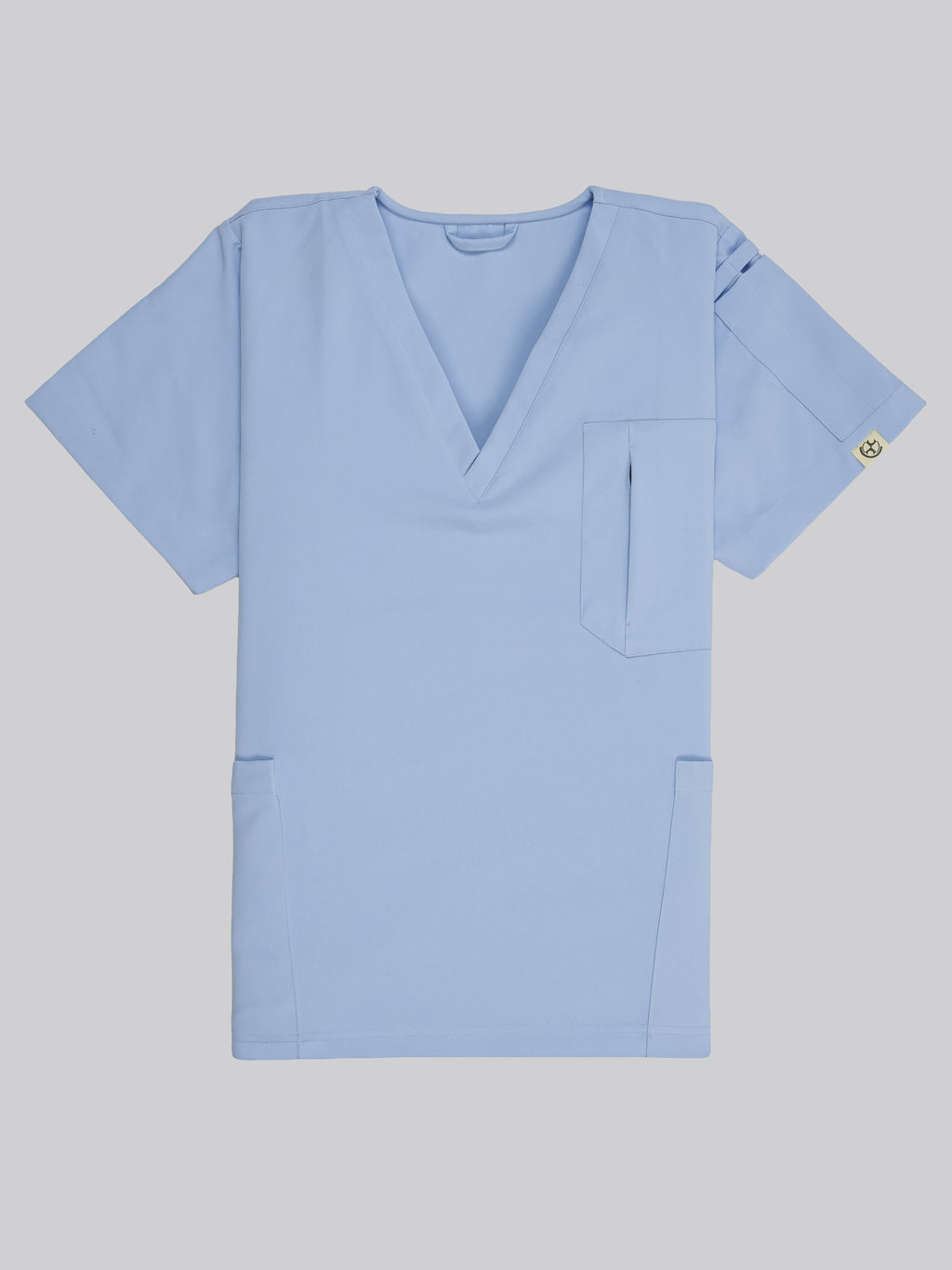 Edg premium scrub top for doctors - Soft Cloud - front view