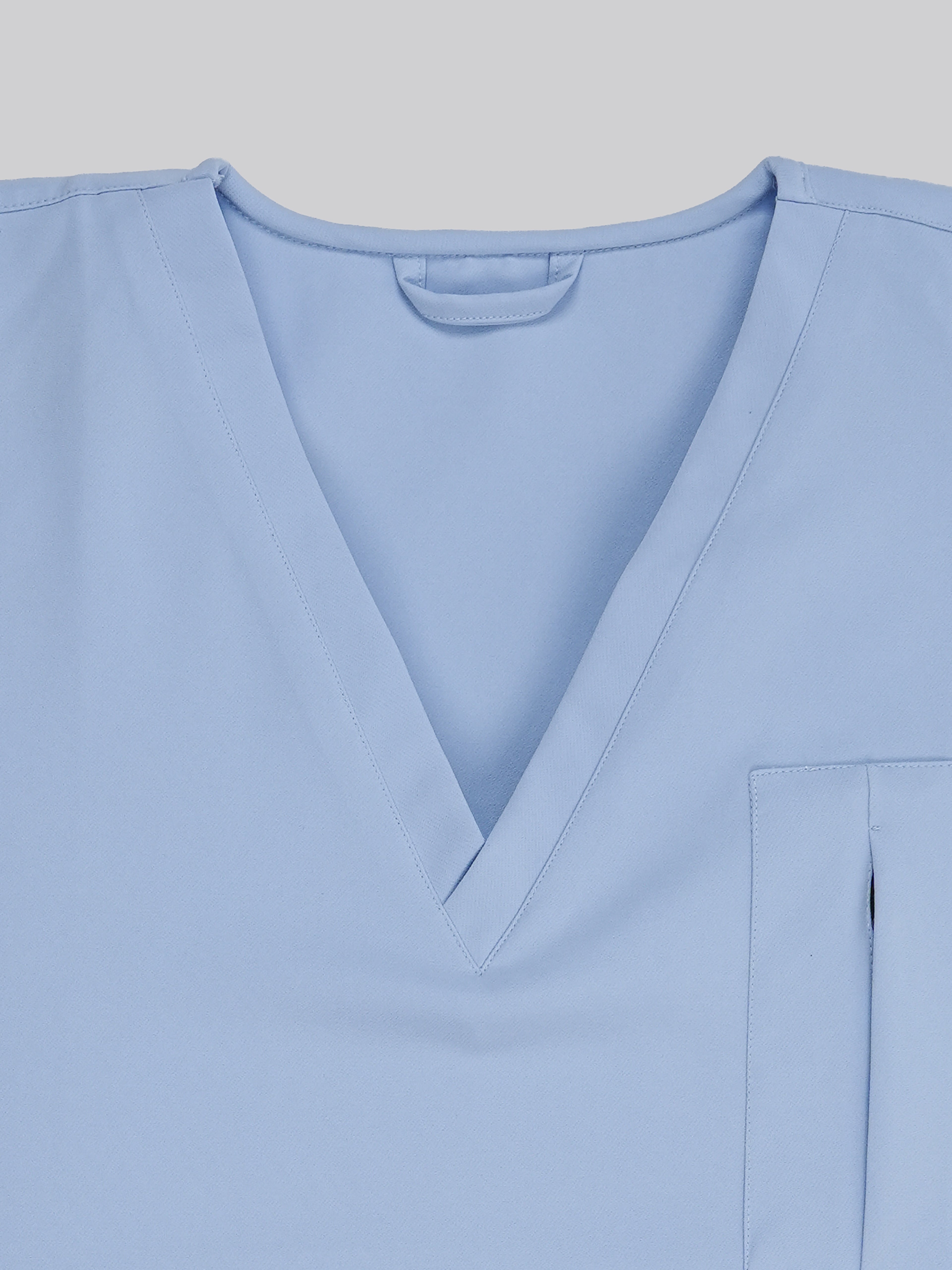 Edg premium scrub top for doctors - Soft Cloud - structured v neck