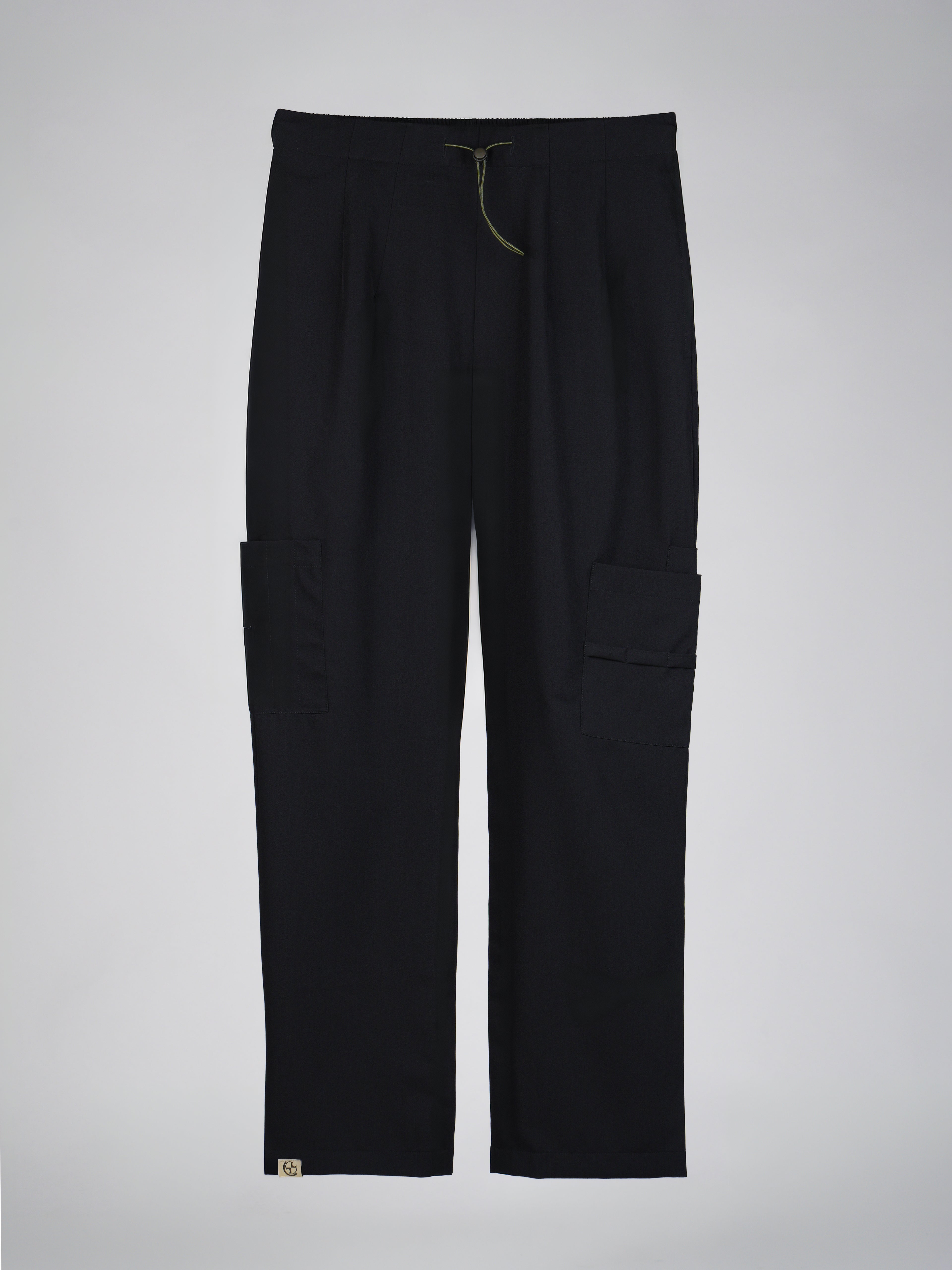 Nemur premium scrub pants for doctors - Black Magic - front view
