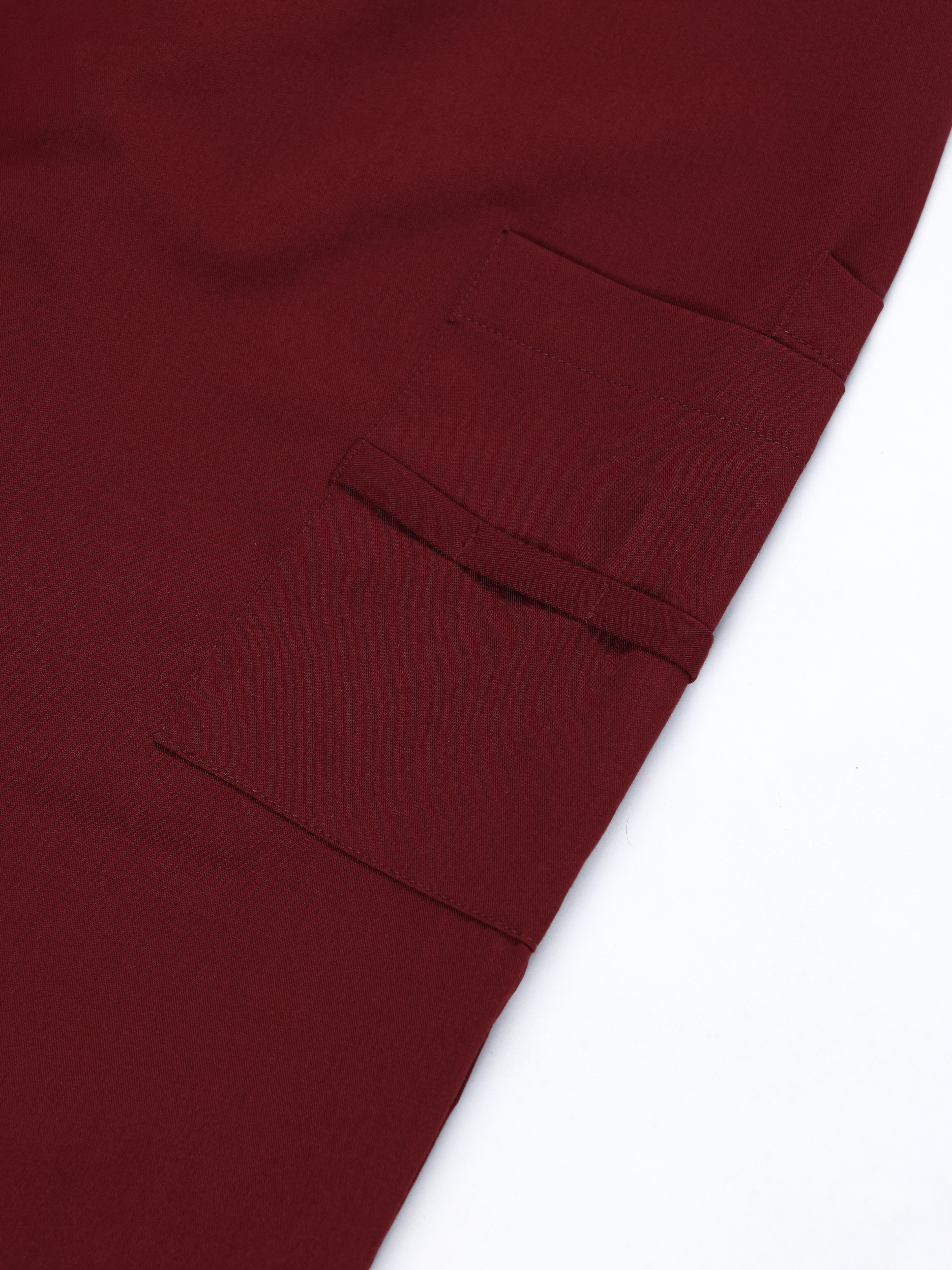 Nemur premium scrub pants for doctors - Cherry Jam  - functional side pockets