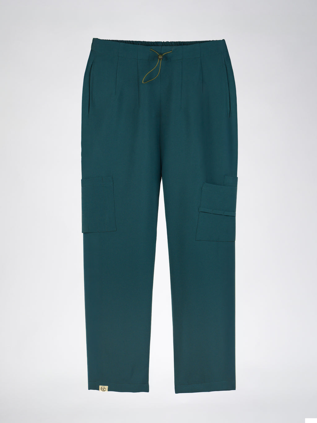 Nemur premium scrub pants for doctors - Frog Forest - front view