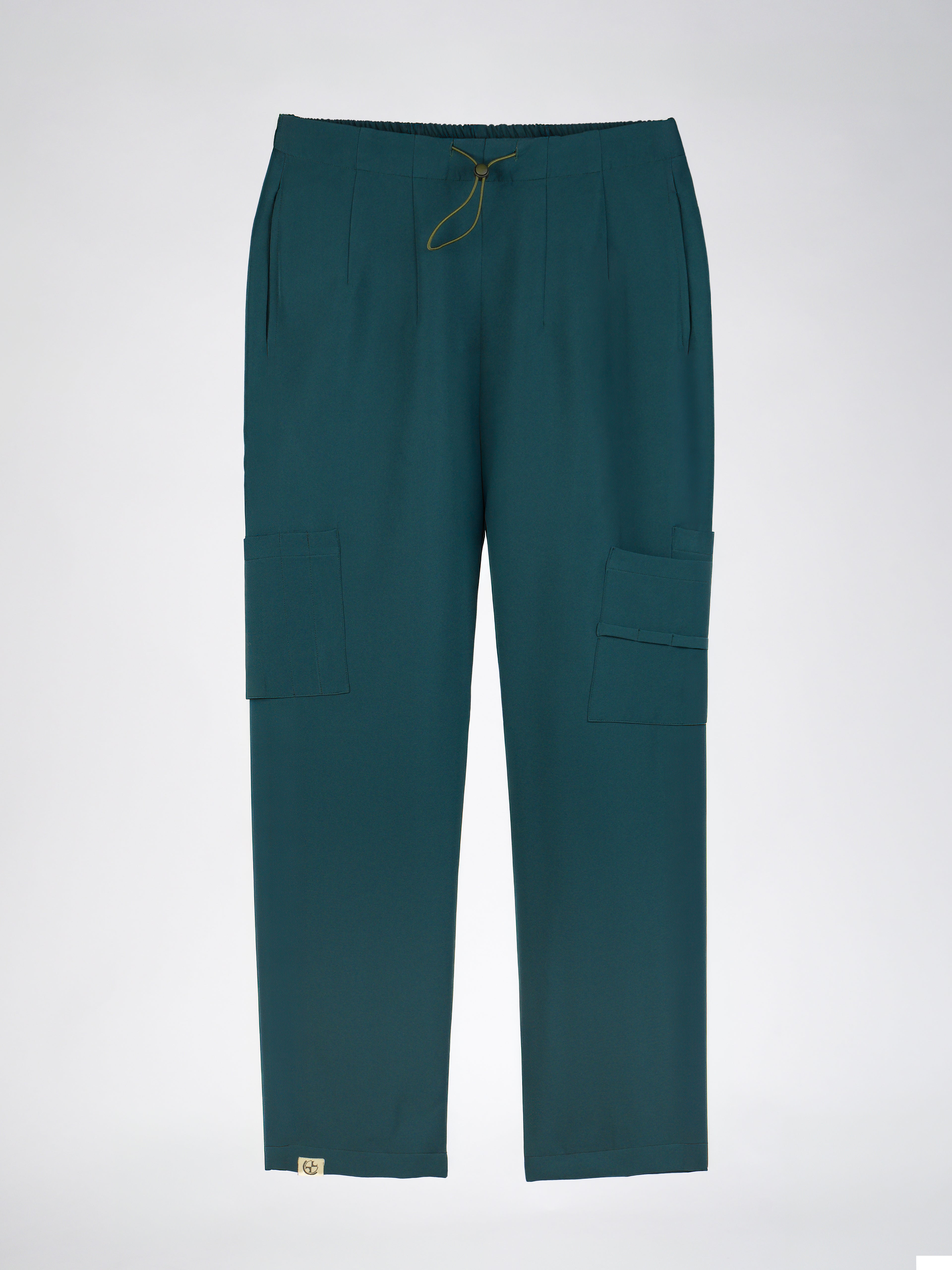 Nemur premium scrub pants for doctors - Frog Forest - front view