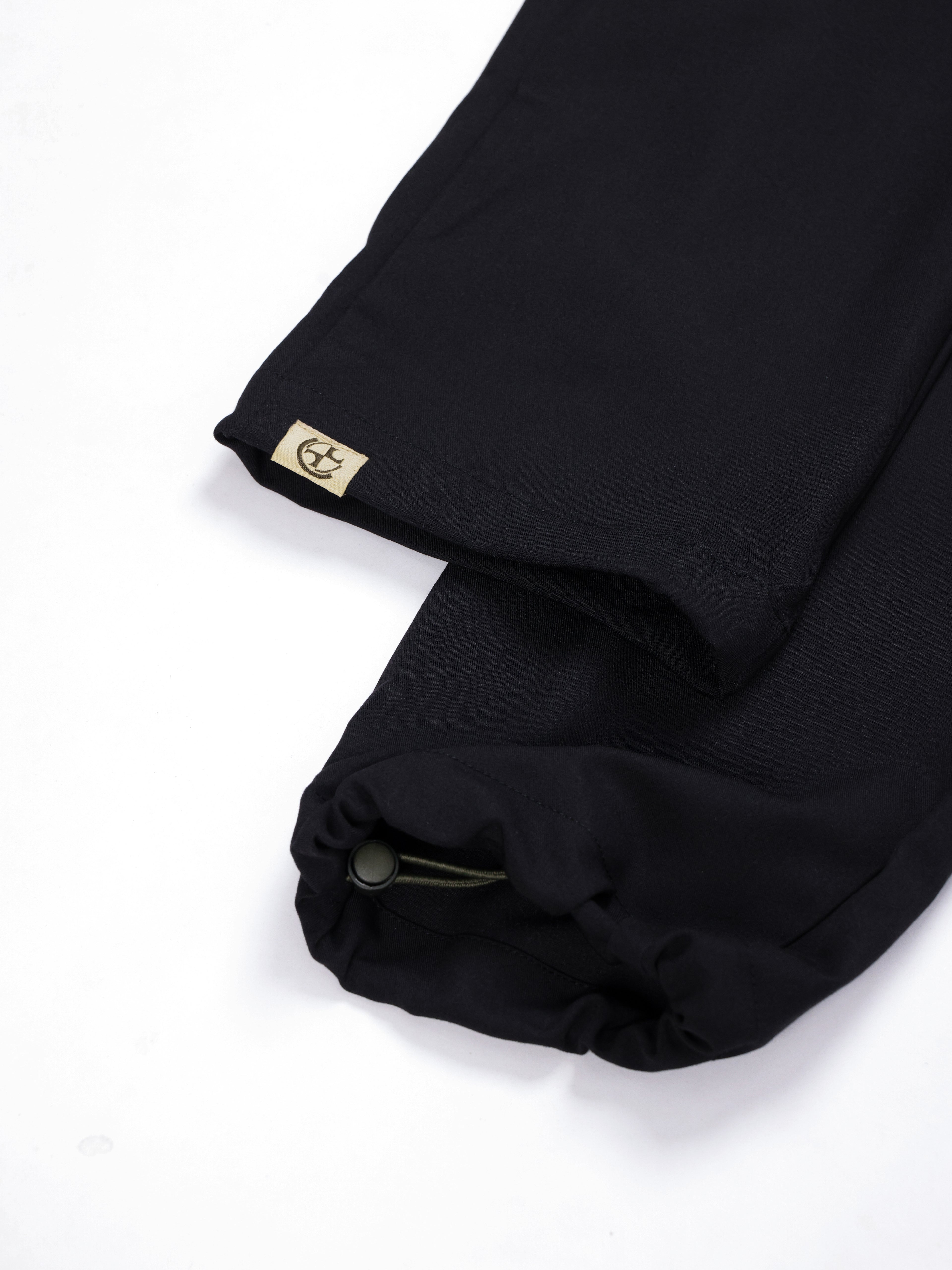 Riff premium scrub pants for doctors - BlackMagic  - ankle cuff detail