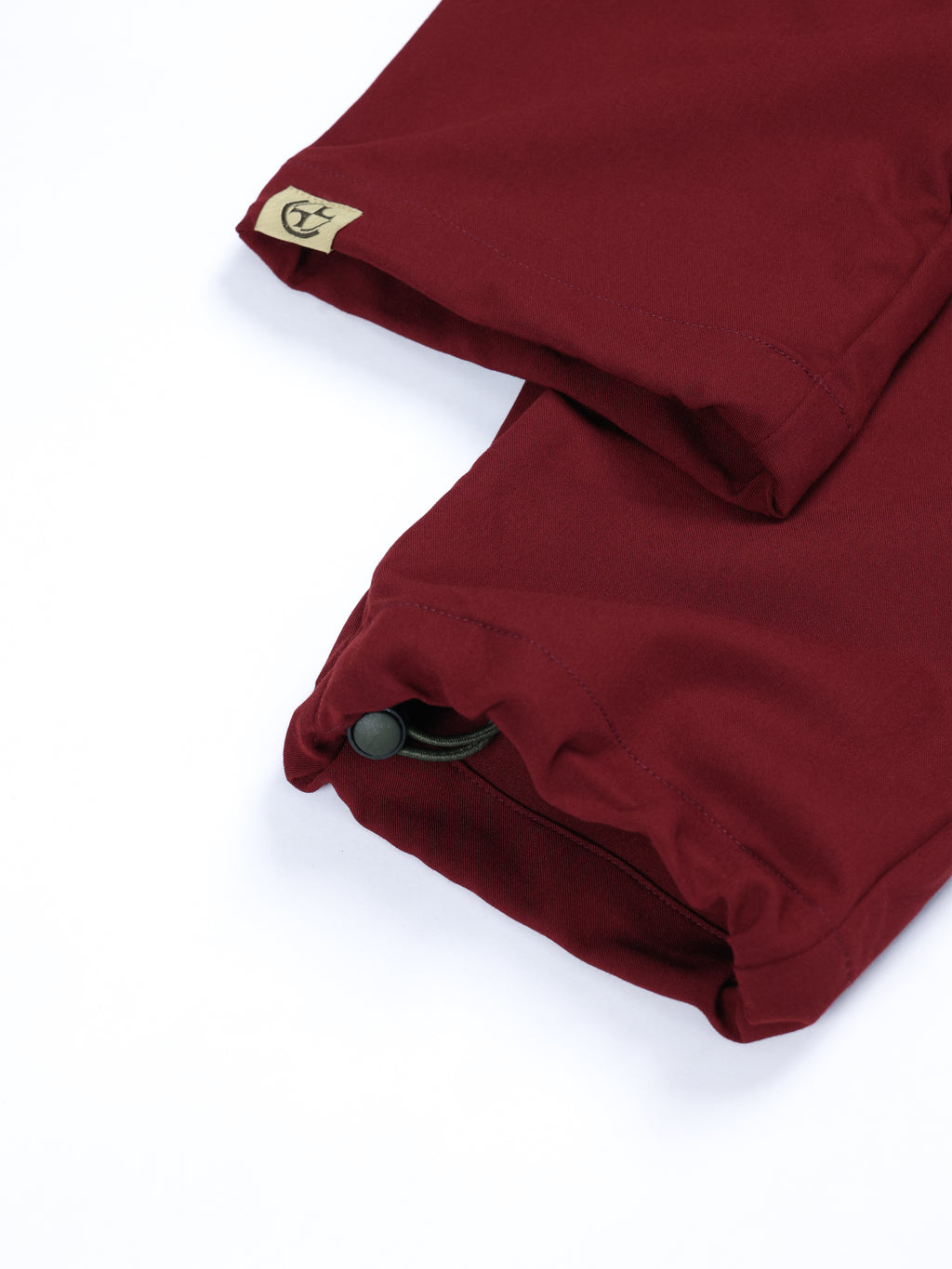 Riff premium scrub pants for doctors - Cherry Jam - ankle cuff detail