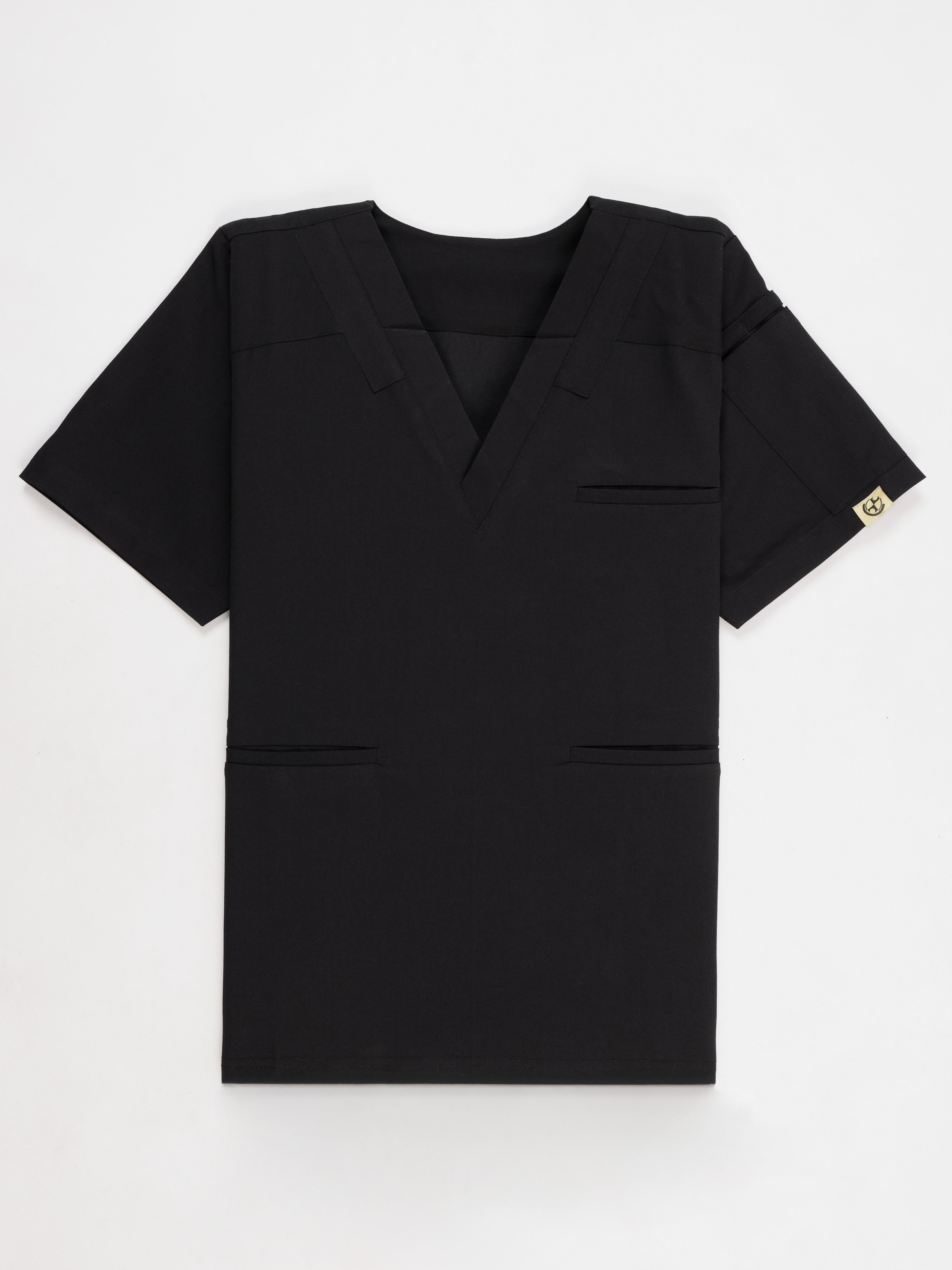 Splet premium scrub top for doctors - Black magic - flat view