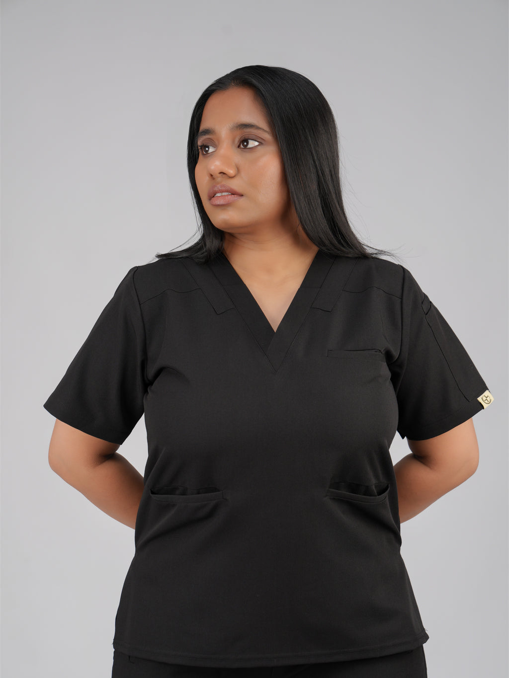 Splet premium scrub top for doctors - Black magic- worn on model