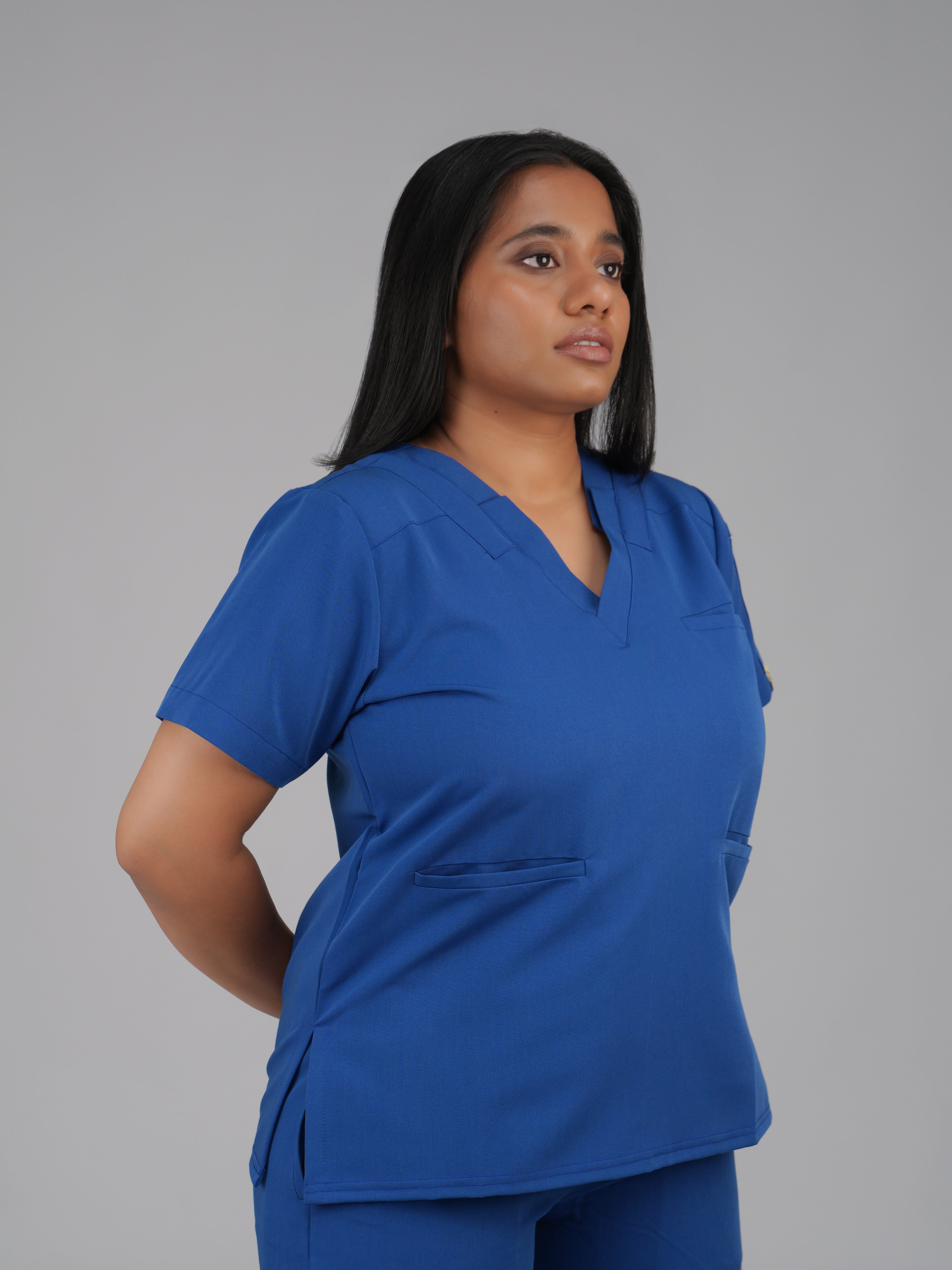 Splet premium scrub top for doctors - Blue Horse - worn on model