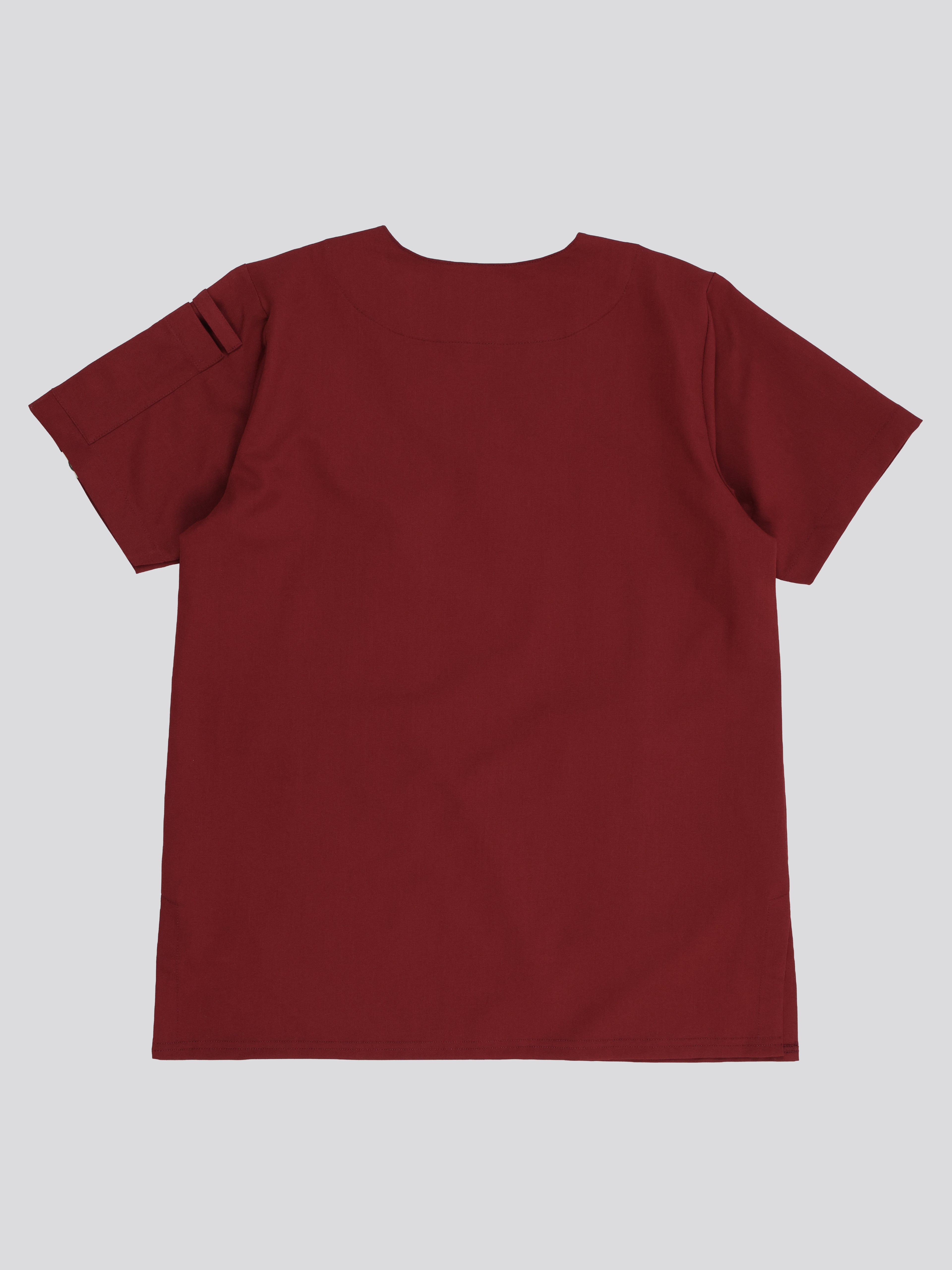 Splet premium scrub top for doctors - Cherry Jam- back view