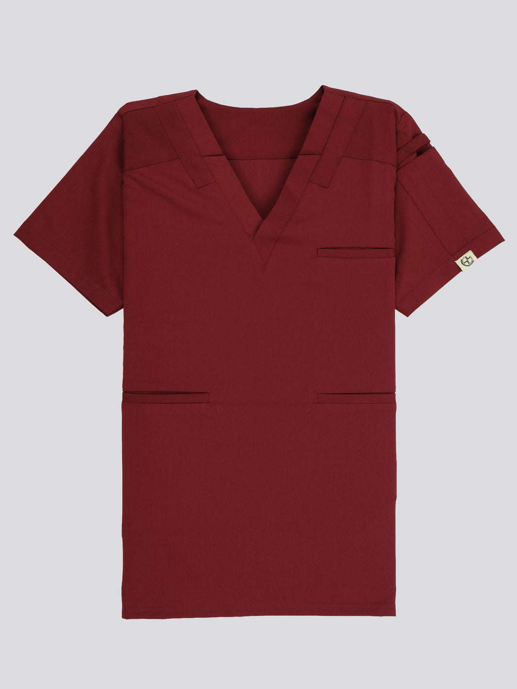 Splet premium scrub top for doctors - Cherry Jam - flat view