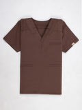 Splet premium scrub top for doctors - Mud Bath- flat view