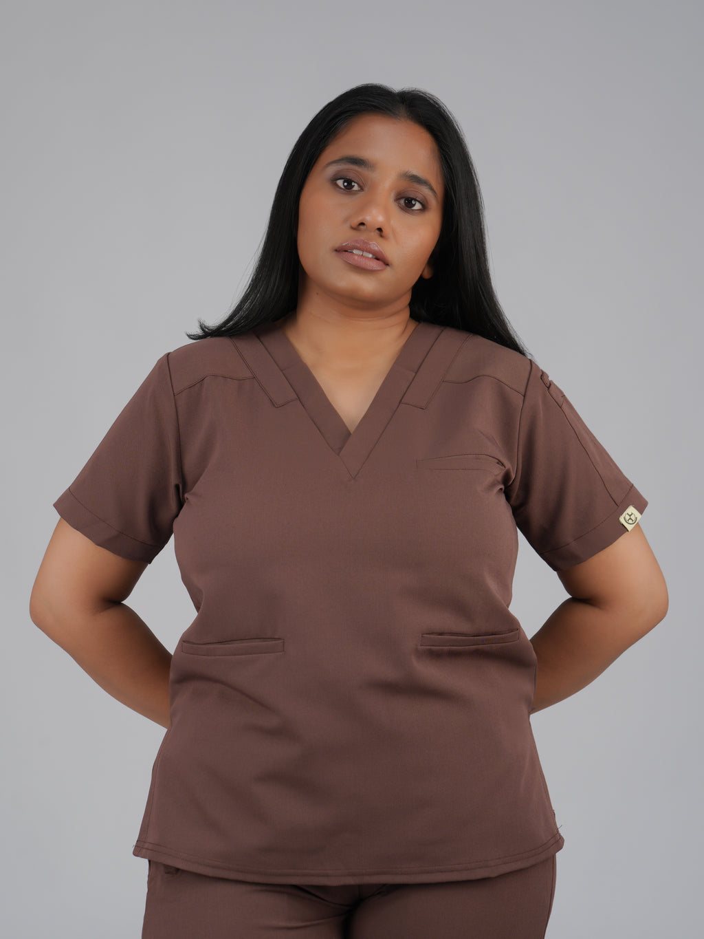Splet premium scrub top for doctors - Mud Bath- front view