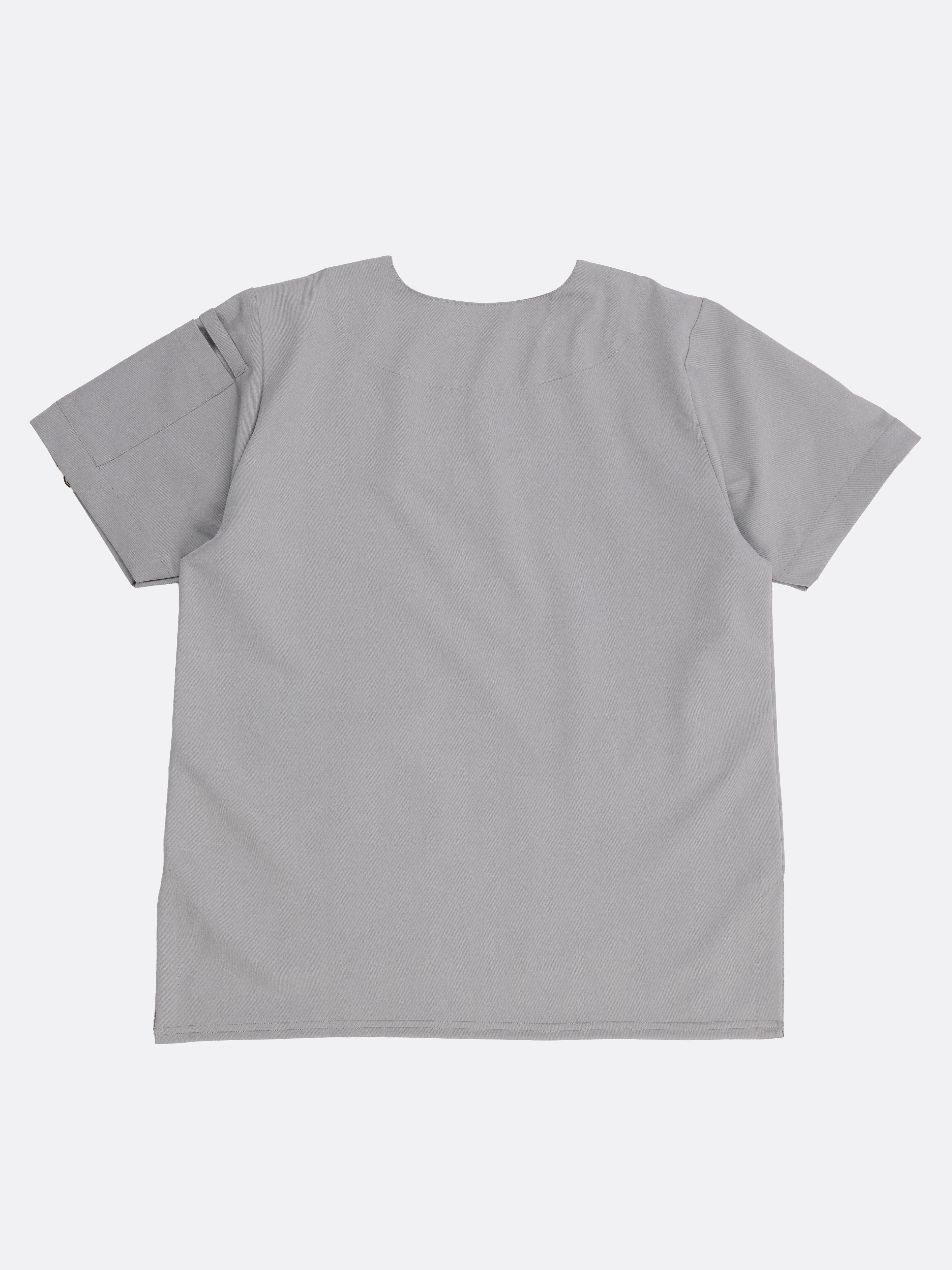 Splet premium scrub top for doctors - Pigeon Ash - back view