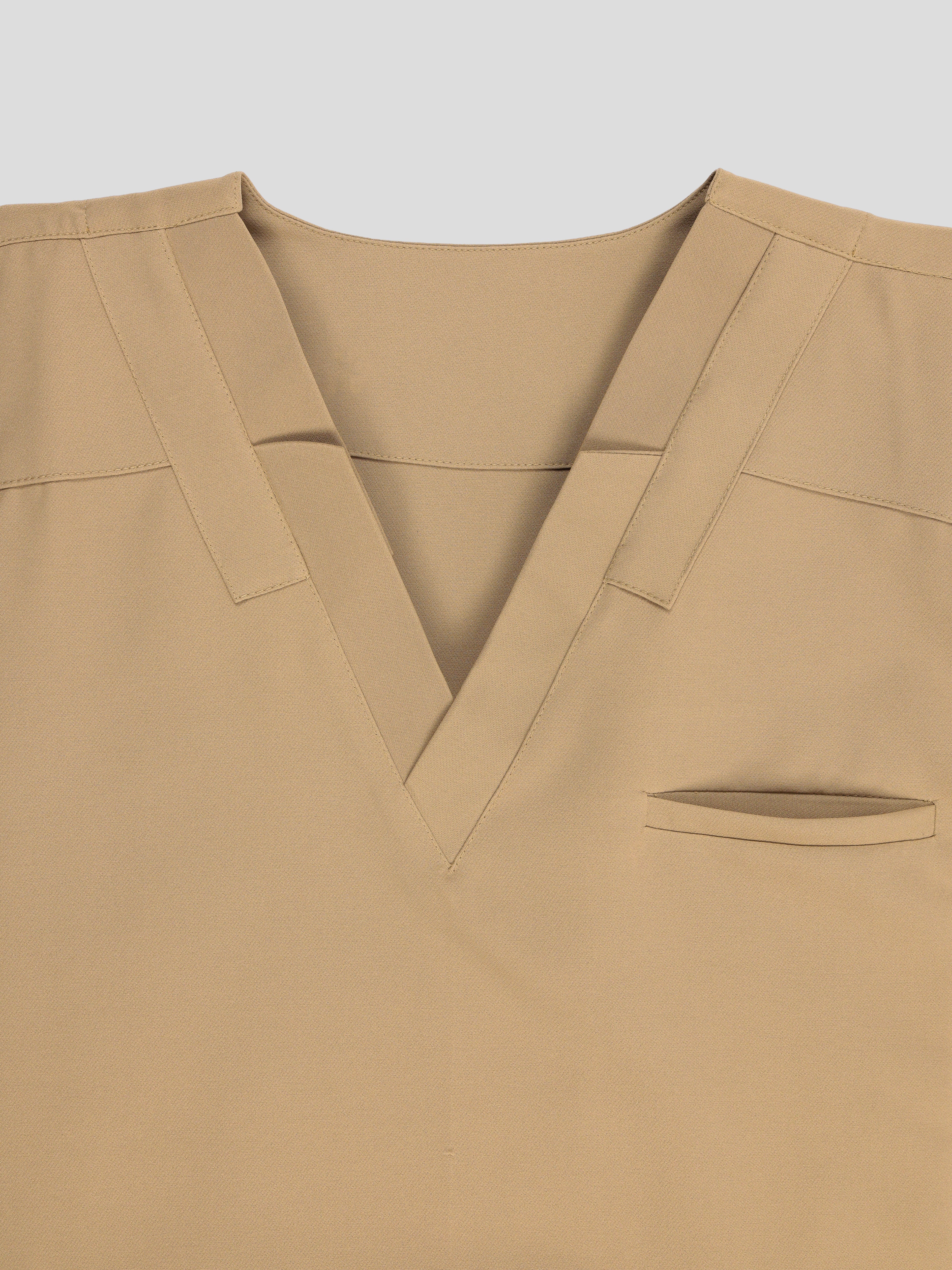 Splet premium scrub top for doctors - Sand Skin - V-neck collar detail