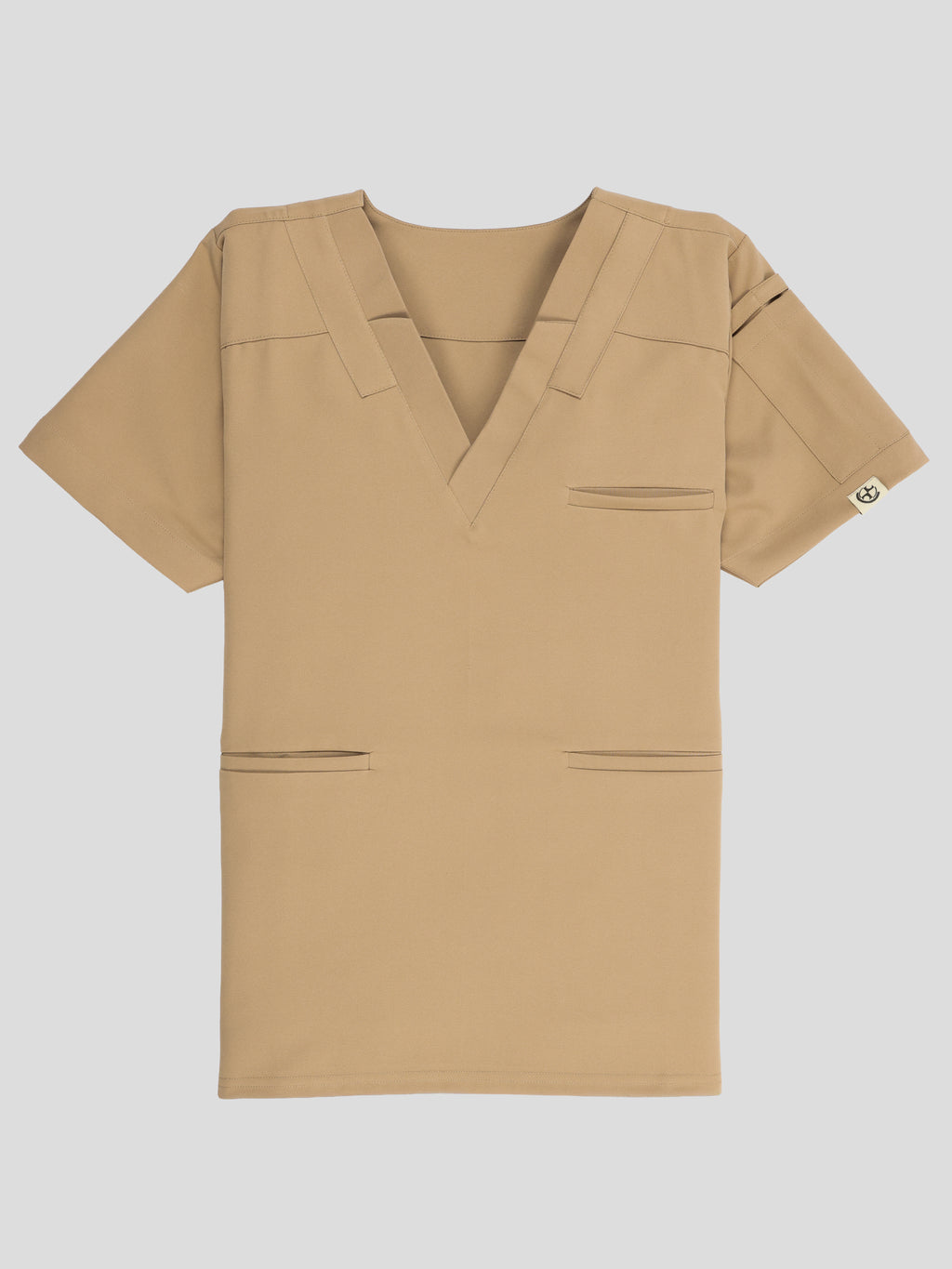 Splet premium scrub top for doctors - Sand Skin - flat view