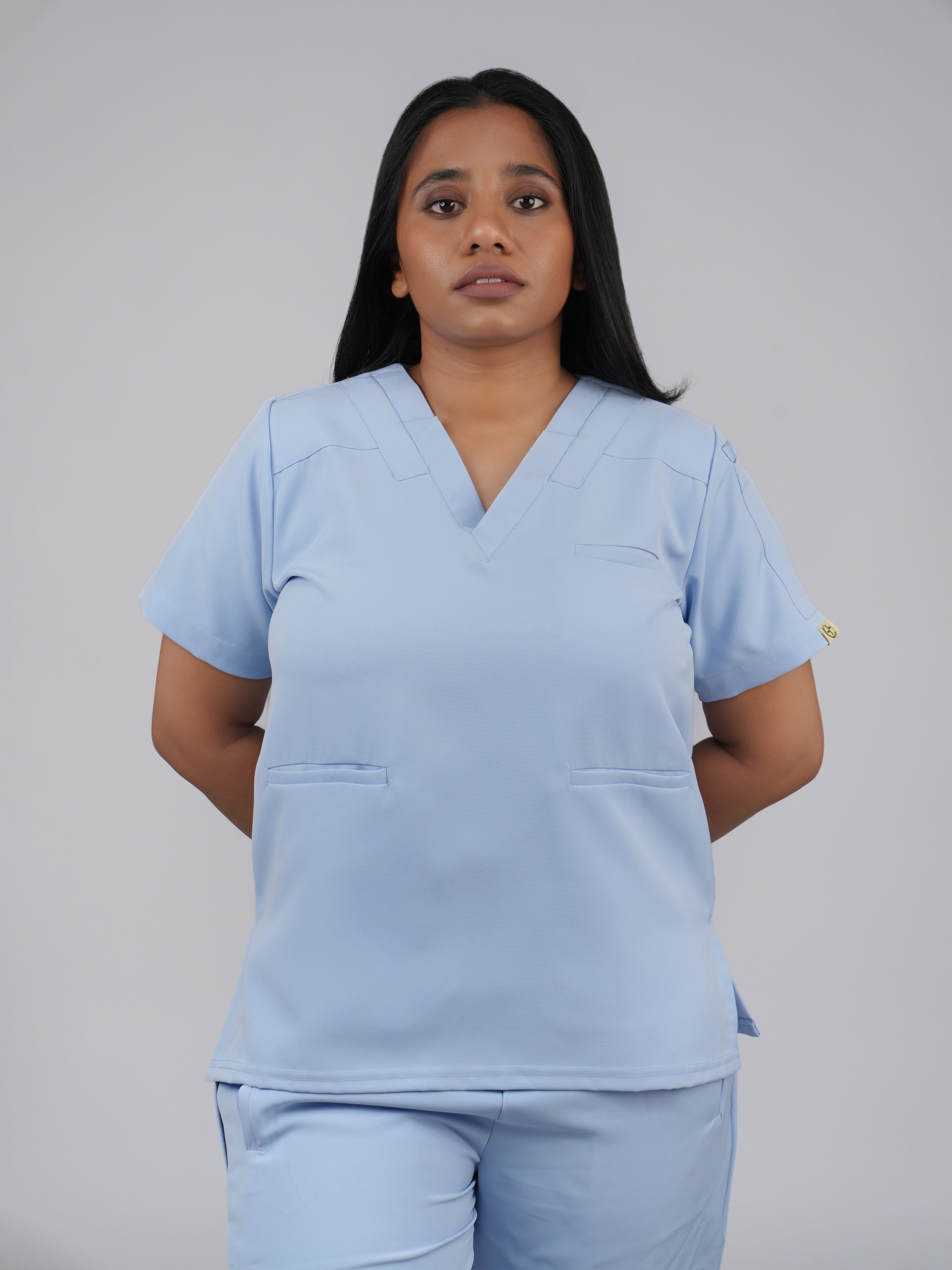 Splet premium scrub top for doctors - Soft Cloud - front view